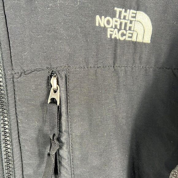 🔥🔥 THE NORTH FACE Men's Black and Gray Fleece Zip Jacket Men Size Medium - EUC - Picture 6 of 12